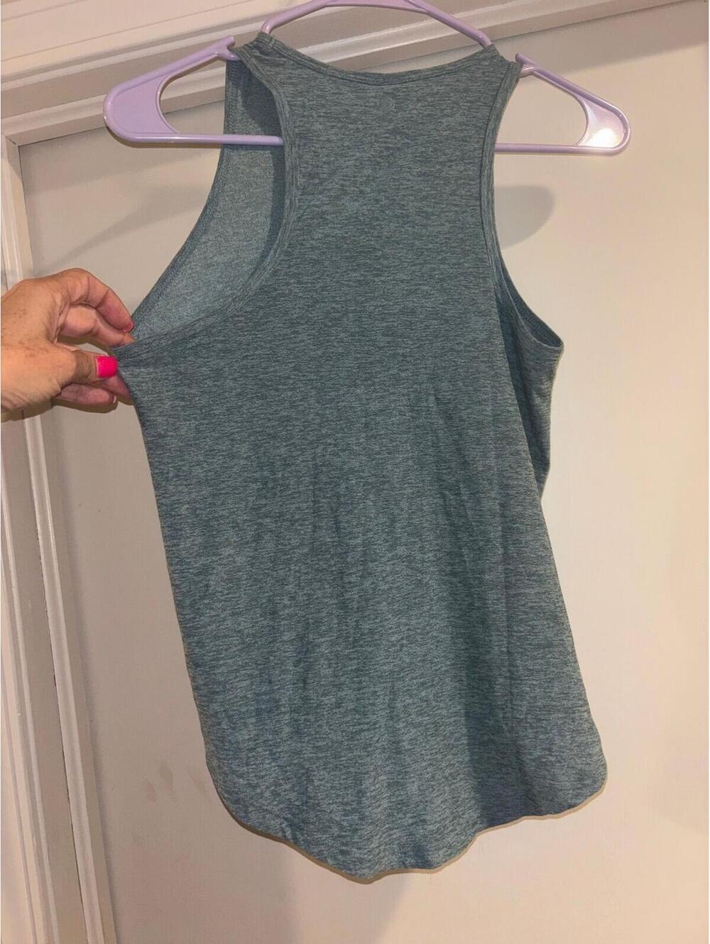 Calia Luxtralux Cutaway Tank Top XS Green Heather Yoga Workout Athletic - Picture 2 of 6